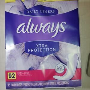 Always Anti-Bunch Xtra Protection Daily Liners Xtra Long Length Absorb,184 Count
